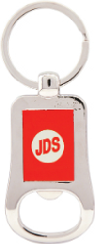 Silver & Red Bottle Opener Keychain