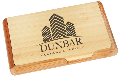 Genuine Bamboo Business Card Holder
