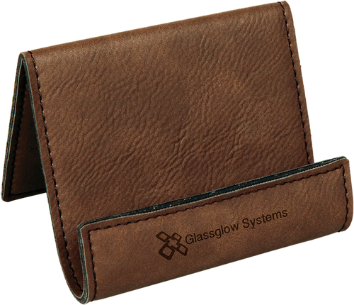 Dark Brown Leatherette Holder/Easel