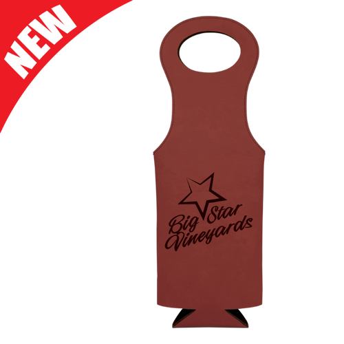Rose Leatherette Wine Bag