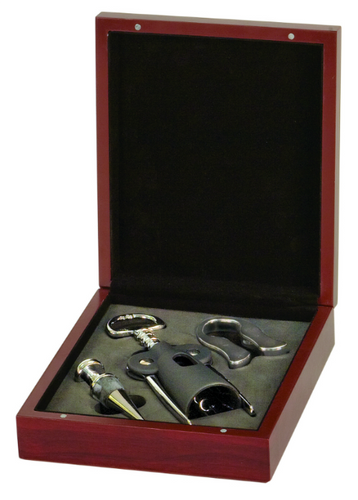 Rosewood Finish 3-Piece Wine Tool Gift Set