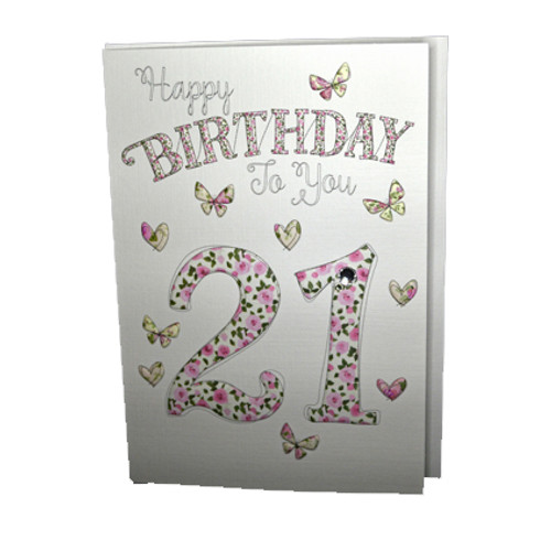 happy 21st birthday card butterflies wendy jones blackett