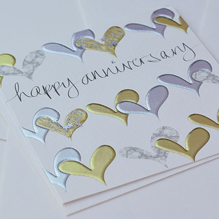 happy anniversary hearts card wenday jones blackett present company