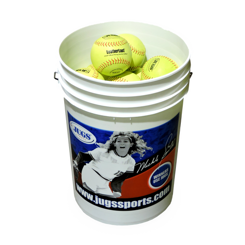 Bucket of JUGS LeatherLast™ Softballs Bucket of JUGS LeatherLast™ Softballs