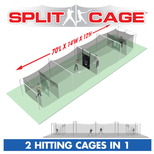 Split Cage™ #96 POLYESTER: 70' L x 14' W x 12 H Split Cage™ #96 POLYESTER: 70' L x 14' W x 12 H