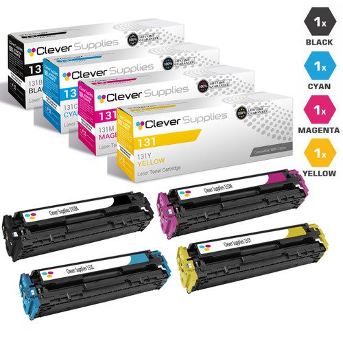 Compatible Canon 131H & 131 Toner Cartridges 4 Color Set (6273B001AA/ 6271B001AA/ 6270B001AA/ 6269B001AA) Compatible Canon 131H & 131 Toner Cartridges 4 Color Set (6273B001AA/ 6271B001AA/ 6270B001AA/ 6269B001AA)