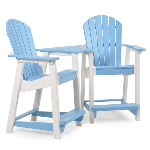 Poly Lumber Patio Adirondack Counter Height Set with Table for Sale