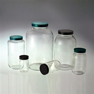 3 And 4 Ounce Gl Bottles Containers Clear Wide Mouth Bottle 4oz Black Vinyl Lined Cap Case 24