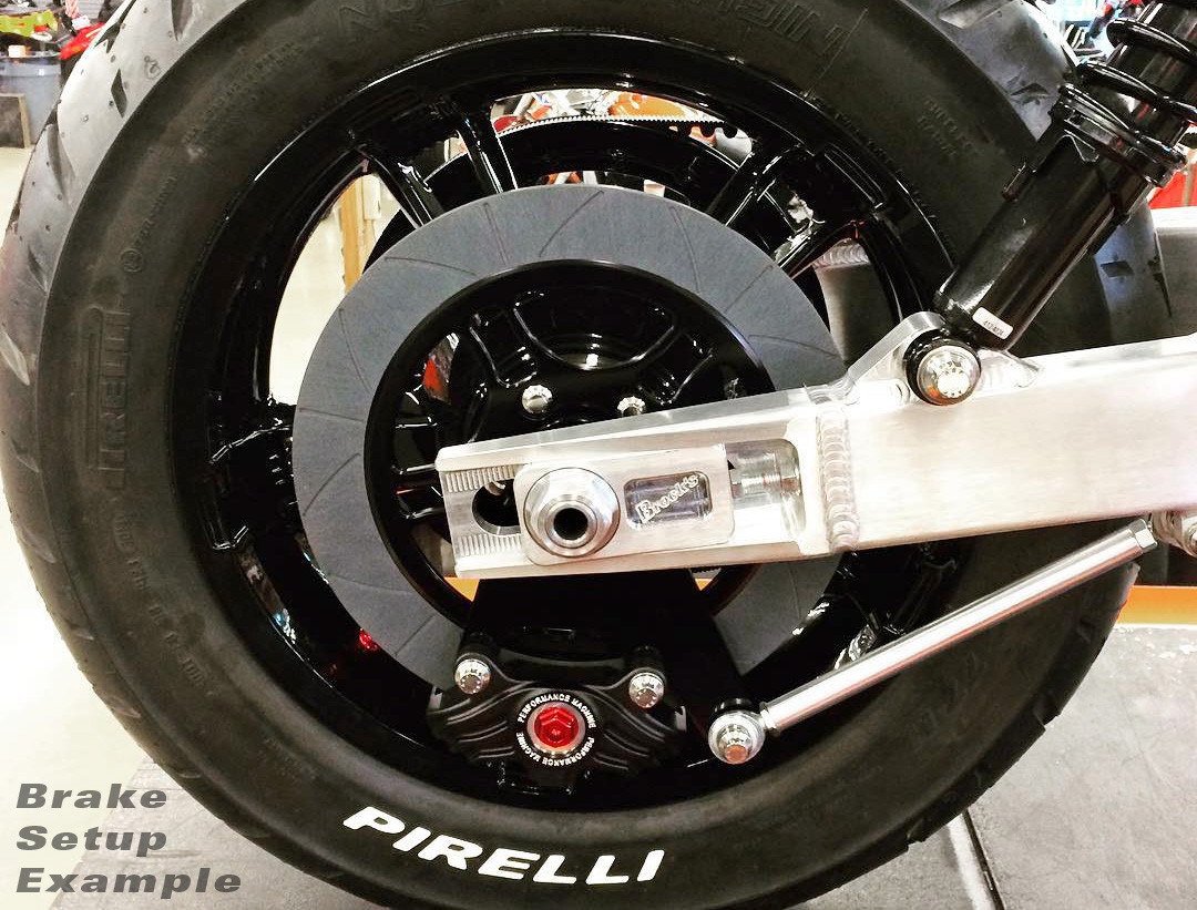 StreetPro Aluminum Swingarm (Natural) 26" Over w/ Spherical Bearings