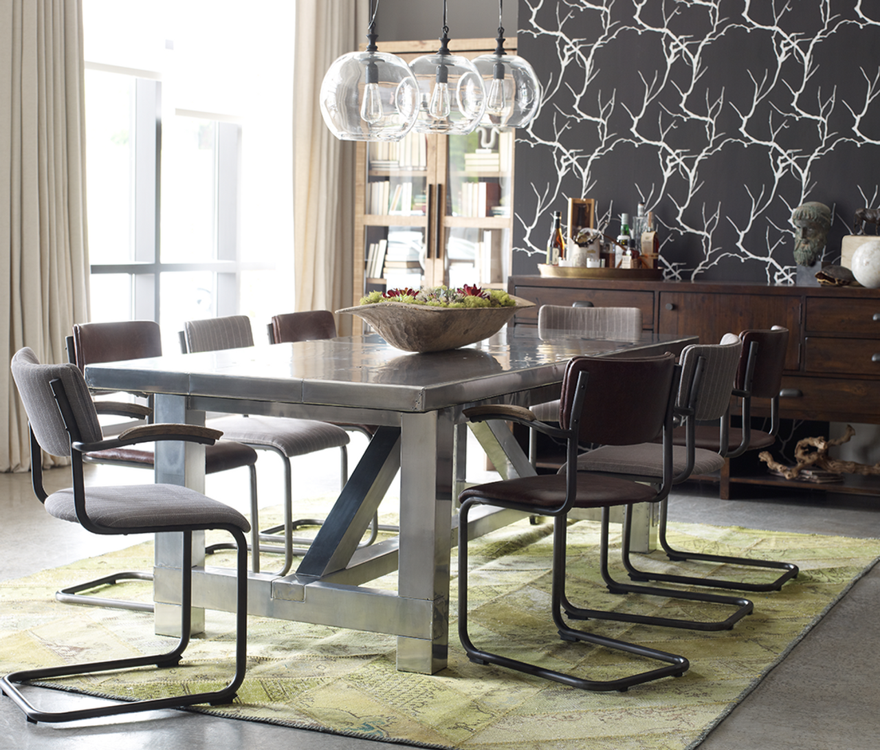 Boston Dining Table 94" Aero Aviator Dining Room Table Zin Home