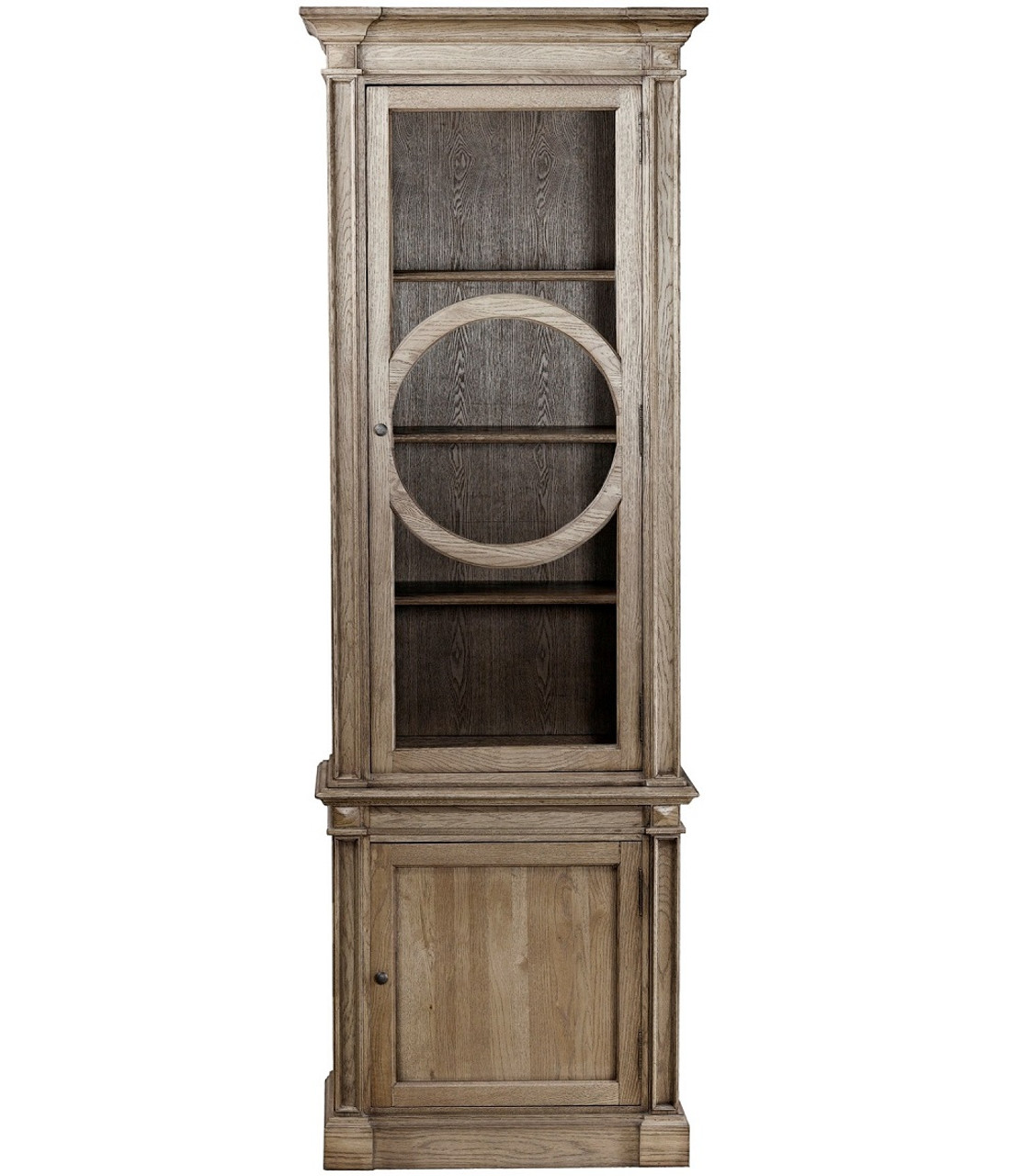 Parisian Oak Narrow Display Cabinet Zin Home Parisian Vintage Oak Narrow Display Cabinet - Parisian Oak Narrow Display Cabinet Zin Home