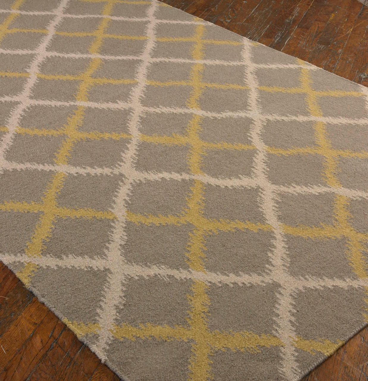 Ikat Gray Wool Area Rugs Zin Home