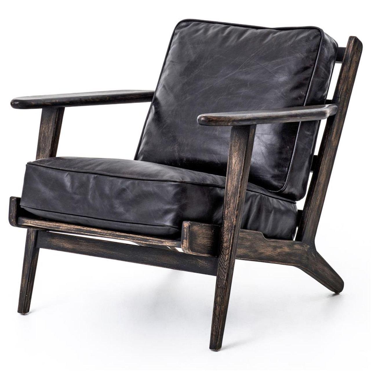 Mid-Century Modern Brooks Leather Lounge Chair | Zin Home