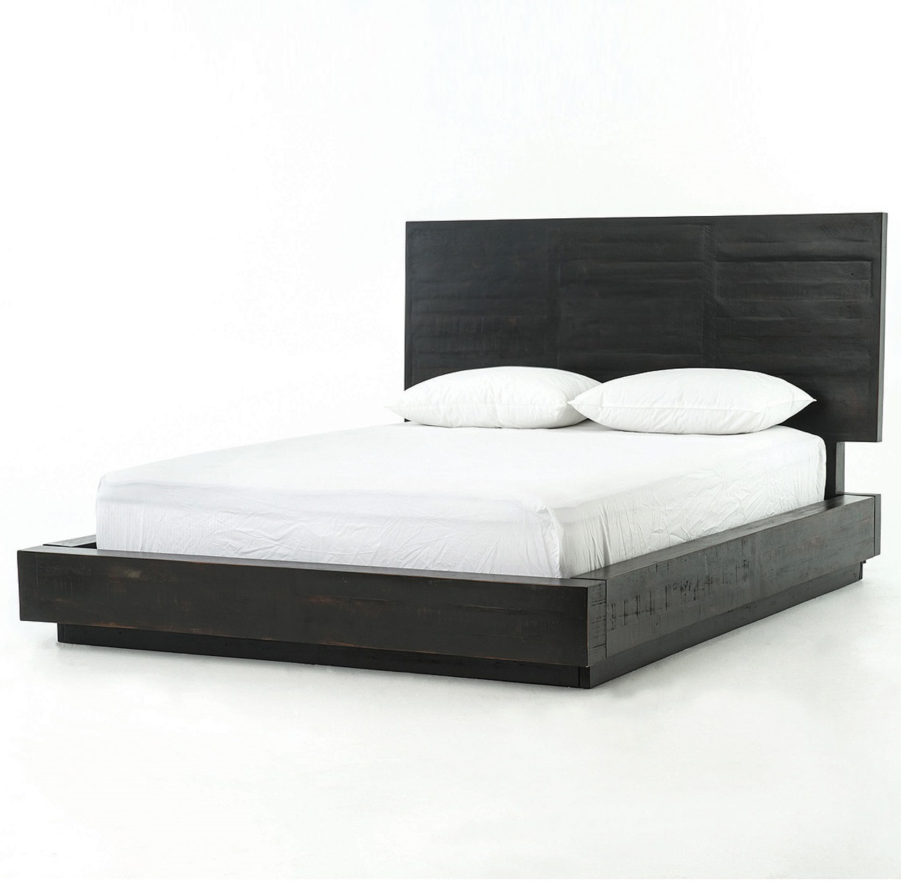 Modern Black Wood King Size Platform Bed Frames Zin Home Modern Black Wood King Size Platform Bed Frame