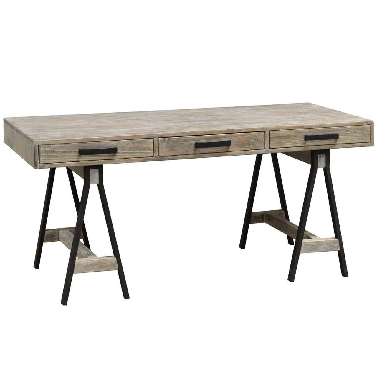 Juliana Sawhorse Reclaimed Wood Desk Zin Home Juliana Sawhorse Reclaimed Wood Desk