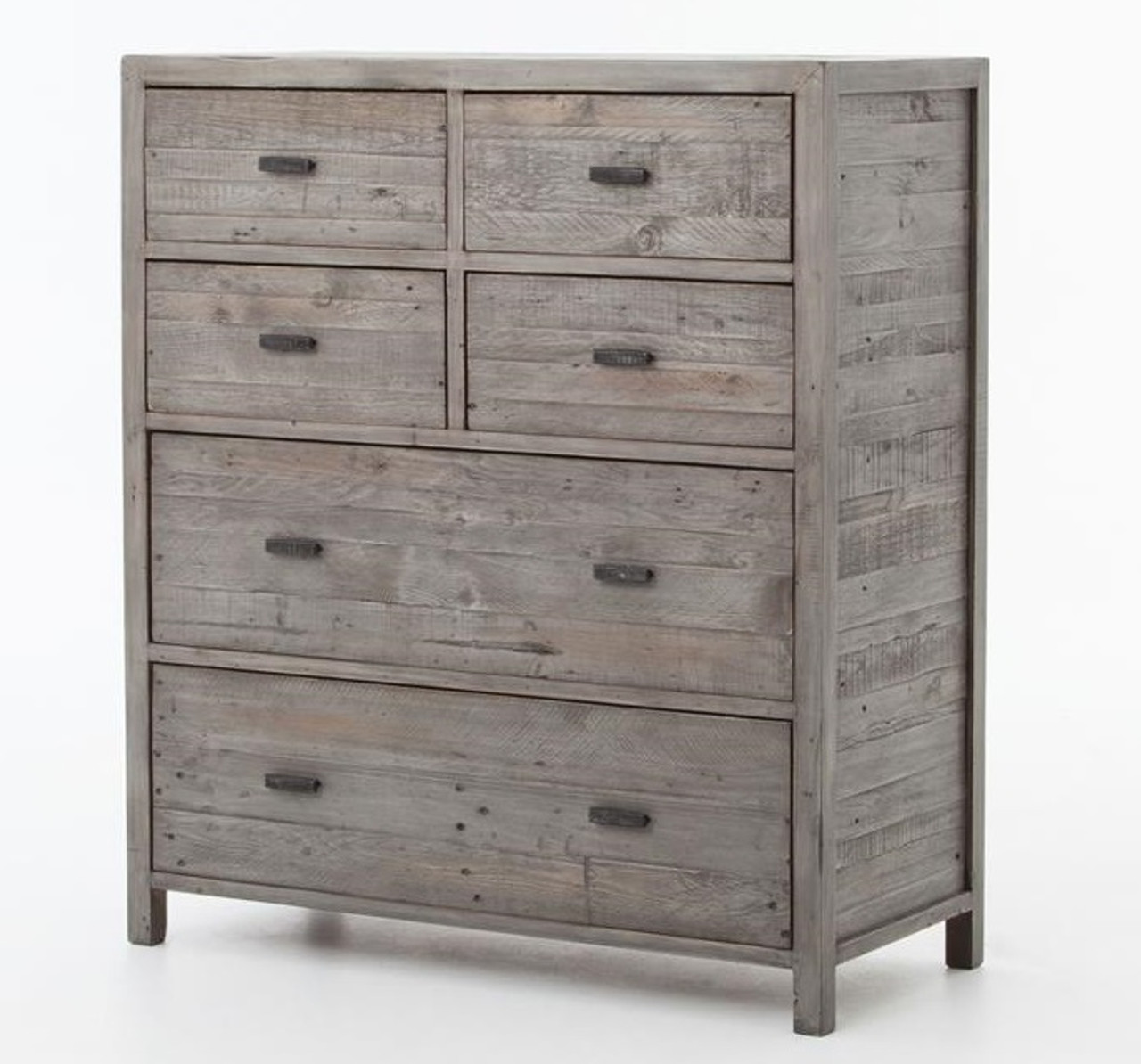 Caminito Grey Reclaimed Wood 6 Drawer Tall Chest Zin Home Caminito Grey Reclaimed Wood 6 Drawer Tall Chest
