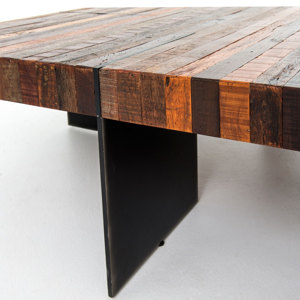 Bina Alec Industrial & Rustic Square Coffee Table Zin Home