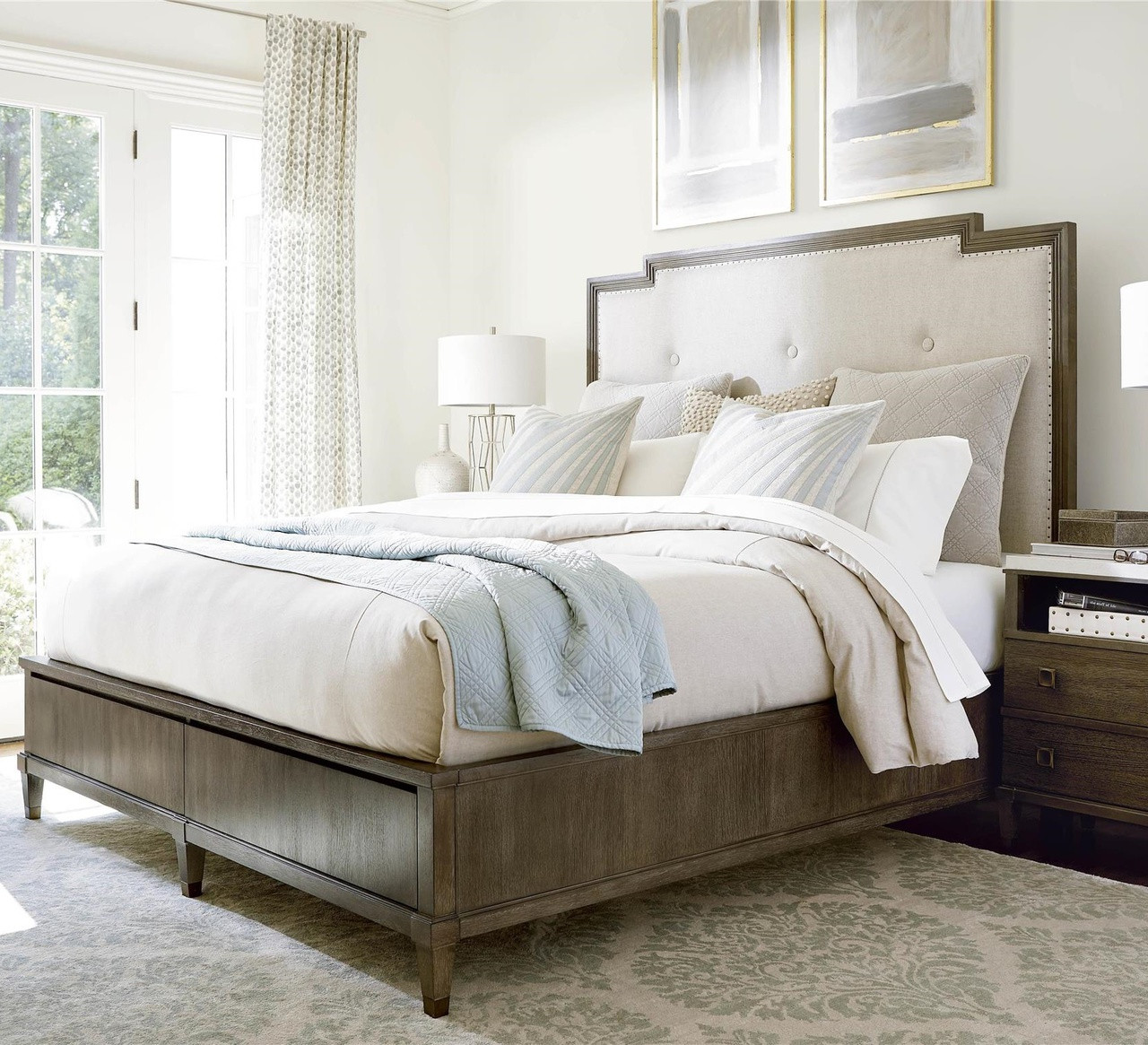 Playlist Queen Size Upholstered Platform Storage Bed Zin Home Playlist Queen Size Upholstered Platform Storage Bed
