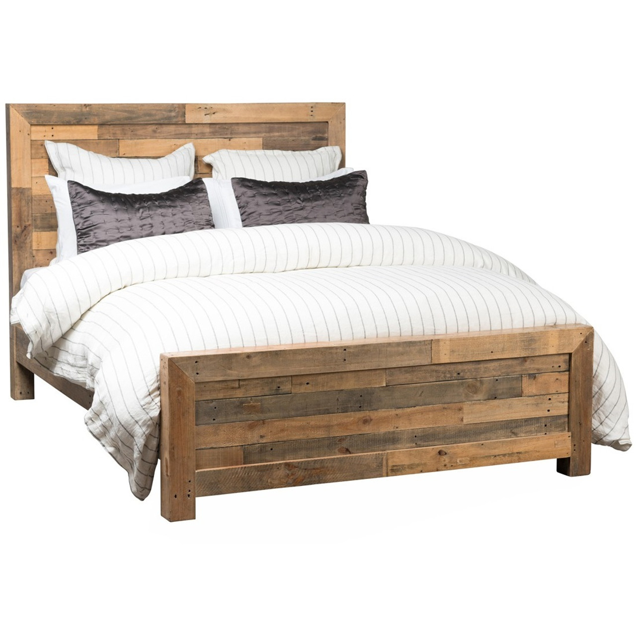 Angora Natural Reclaimed Wood Queen Platform Bed Frame | Zin Home