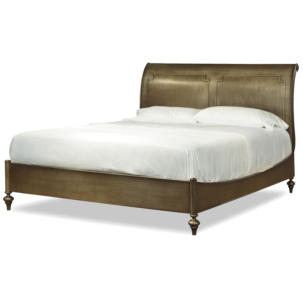 Proximity Antiqued Bronze Metal Queen Sleigh Bed | Zin Home