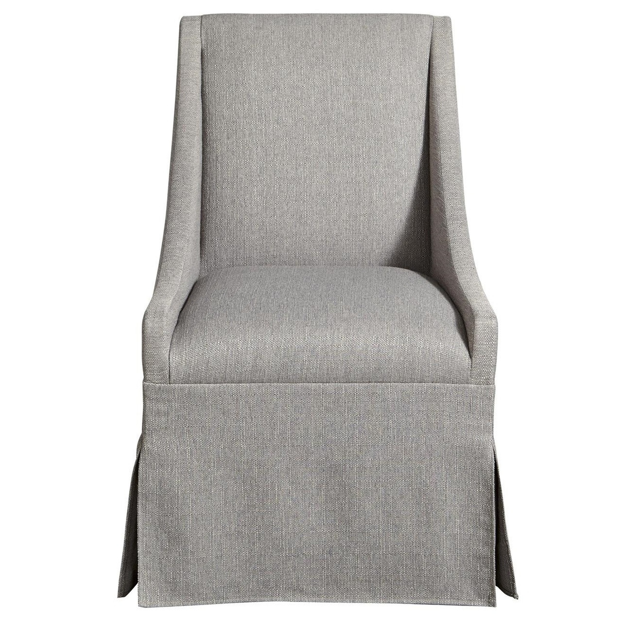 Townsend Modern Grey Upholstered Skirted Dining Chair Zin Home