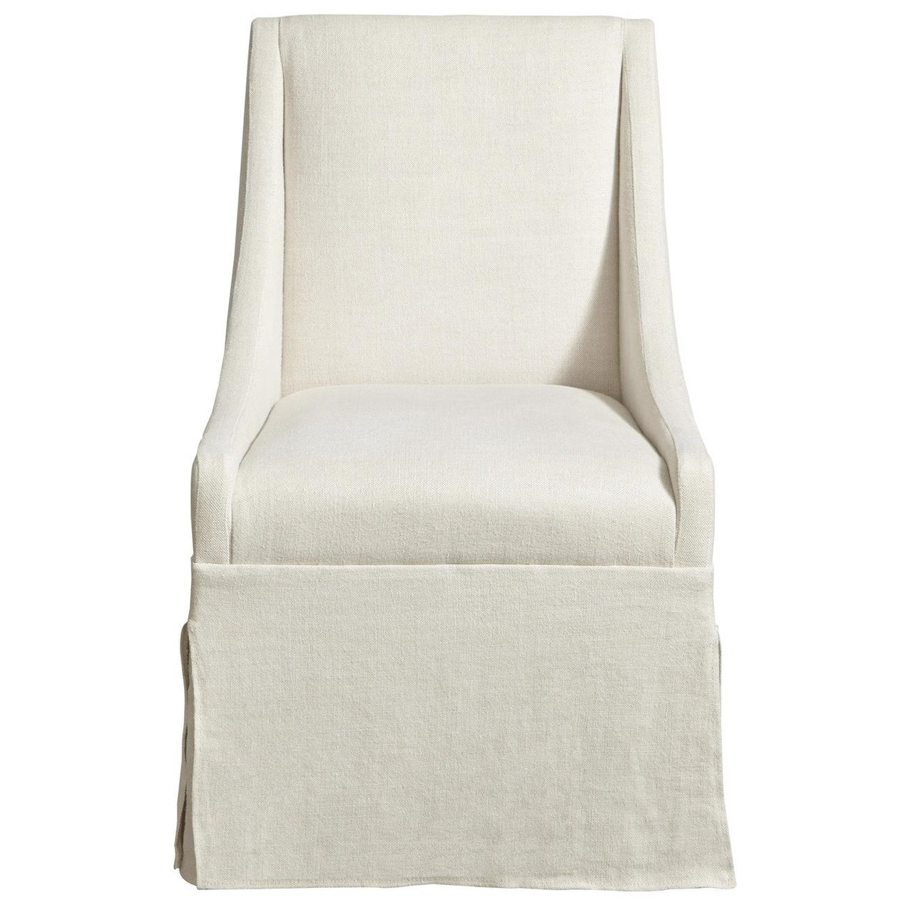 townsend belgian linen upholstered skirted dining chair zin home