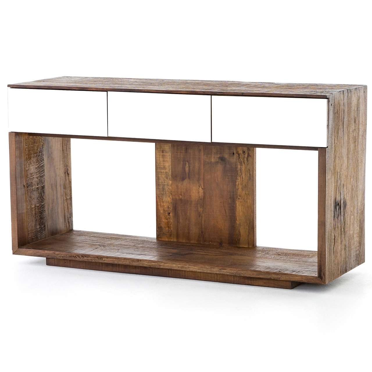 Betty Rustic Peroba Wood Console Table with Mirrored ... (1280 x 1280 Pixel)