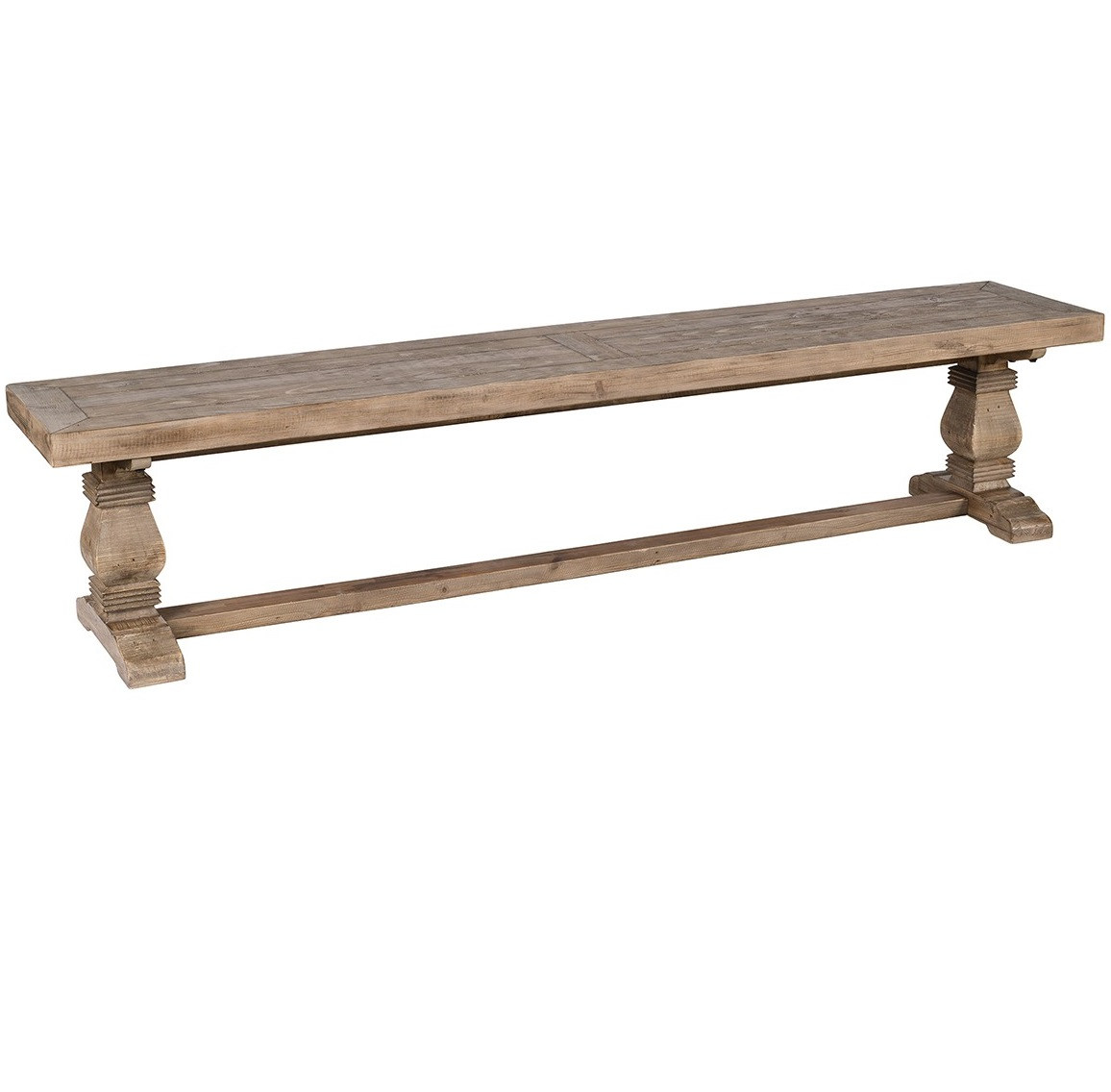 Farmhouse Reclaimed Wood Trestle Bench 83" Zin Home