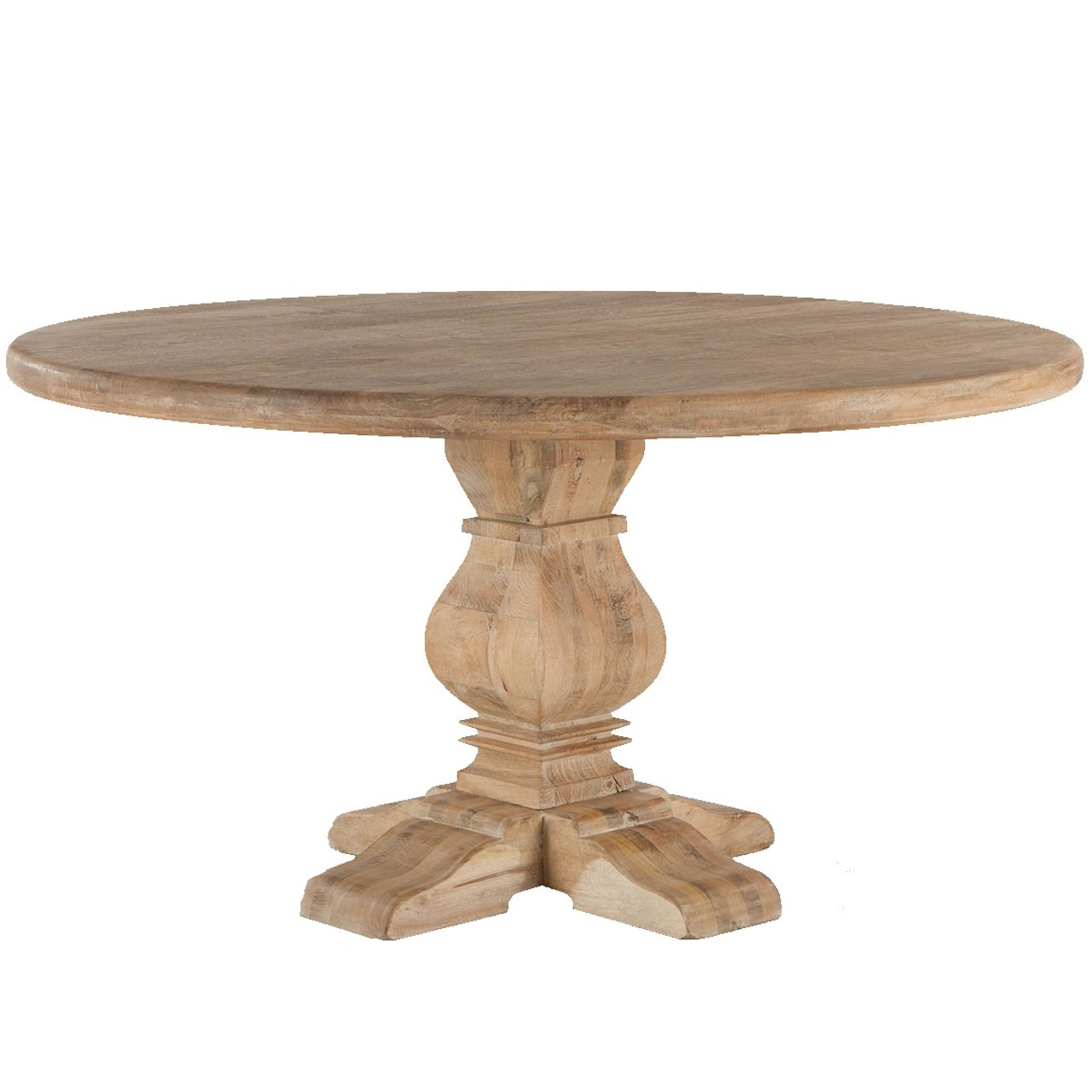 French Farmhouse Trestle Round Dining Table 54" | Zin Home