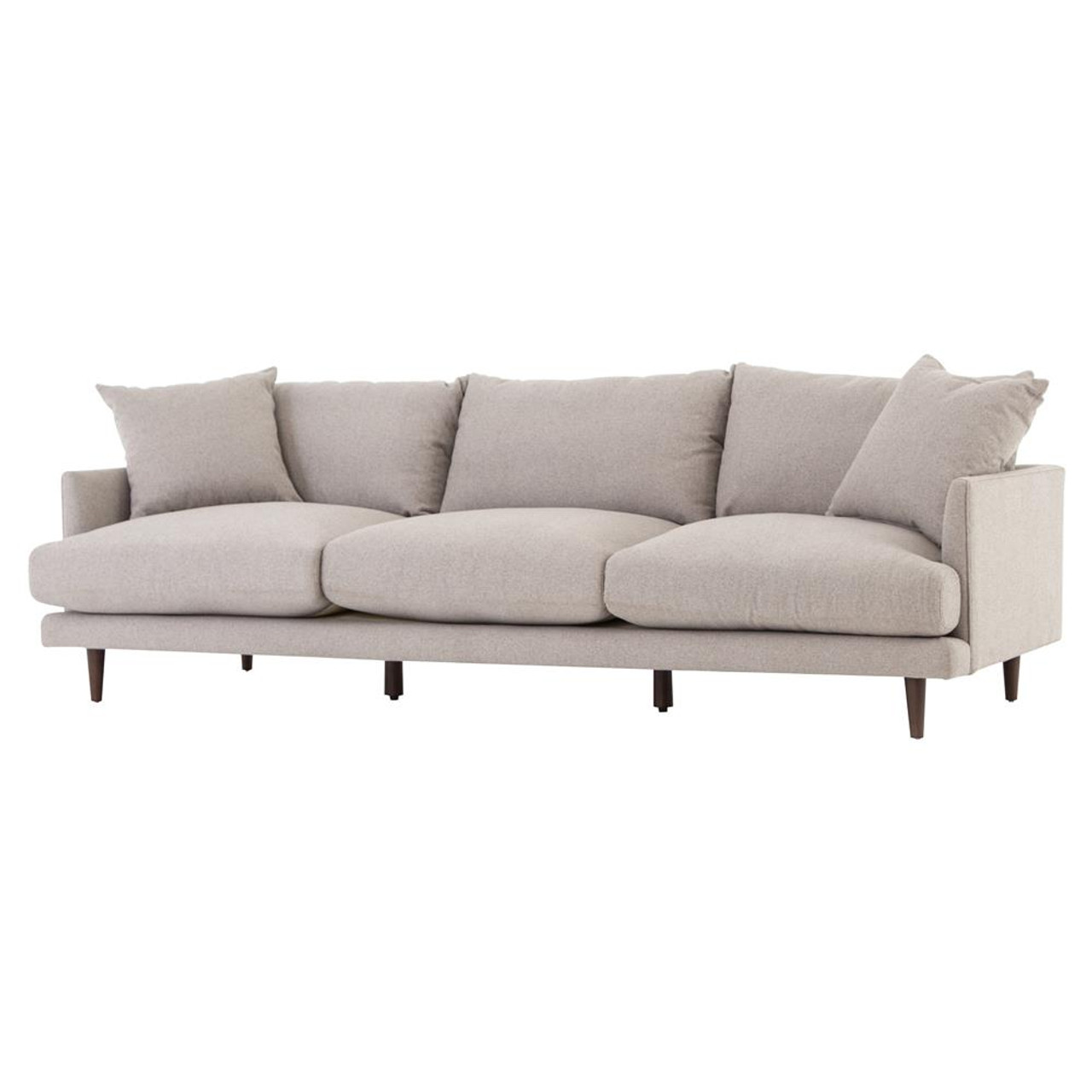 Asta Modern Scandinavian Beige Cushion Back Sofa 98" | Zin ...
