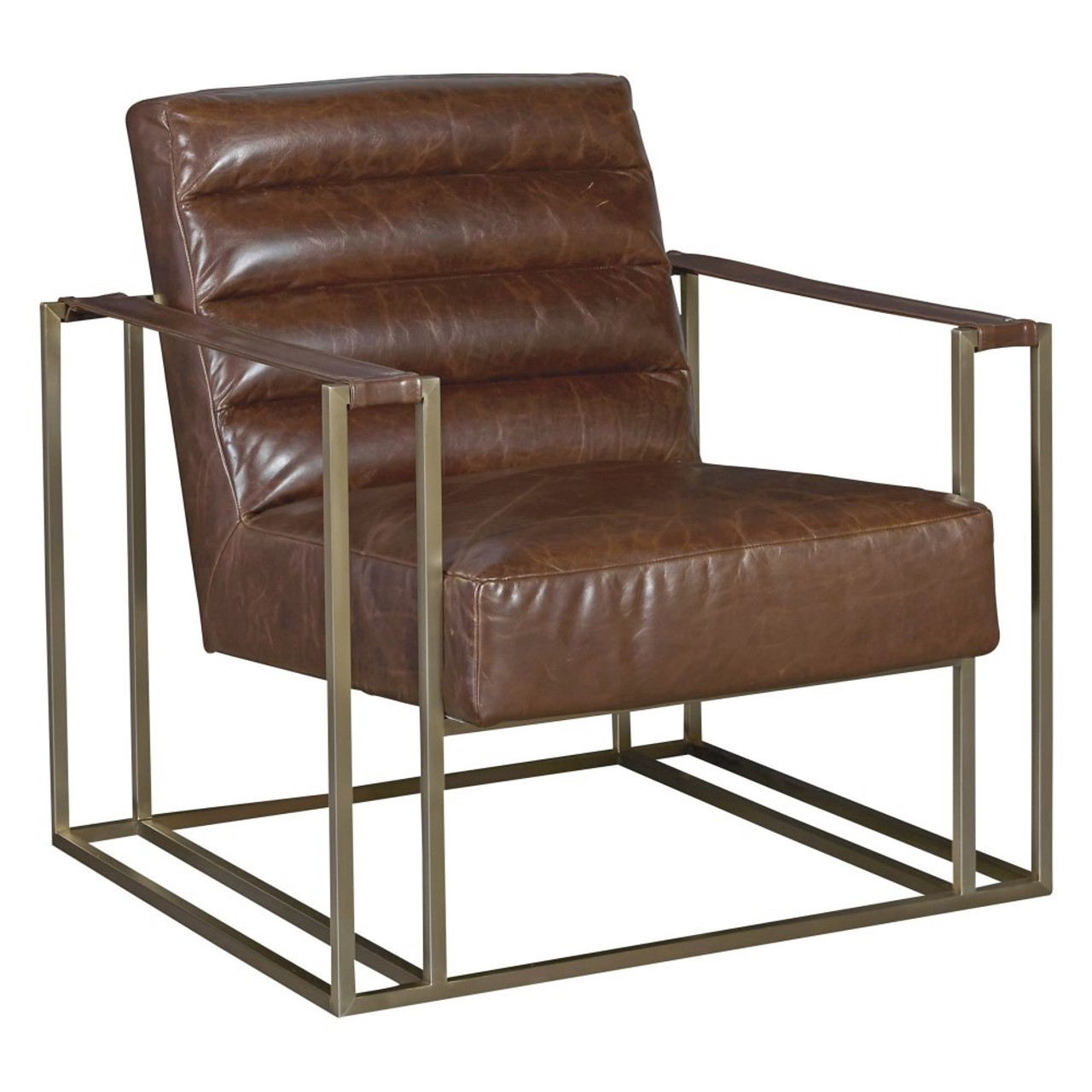 Jensen Modern Brown Leather Club Chair | Zin Home
