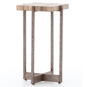 Hudson Spalted Rustic Wood Block Round Coffee Table | Zin Home