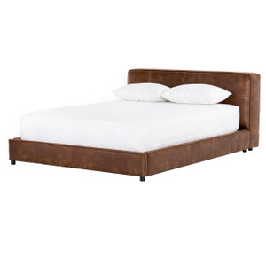 platform king low bed profile upholstered gardiner aidan frame leather