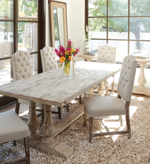 Ava Camelback Tufted Linen Dining Chair Zin Home Ava Camelback Tufted Linen Dining Chair