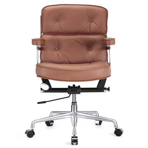 Brown Italian Leather M340 Executive Office Chair Zin Home