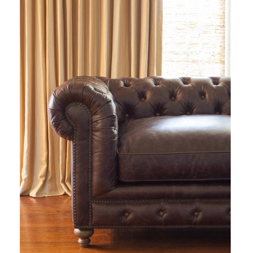 Warner Leather Chesterfield Arm Chair Zin Home