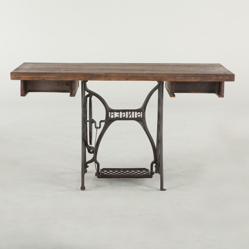 Singer Sewing Machine Base Reclaimed Wood Desk 40 Zin Home Beauteous Table With Sewing Machine Base Singer Sewing Machine Base Reclaimed Wood Desk 40 Zin Home Beauteous Table With Sewing Machine Base