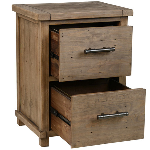 farmhouse reclaimed wood 2 drawer filing cabinet | zin home