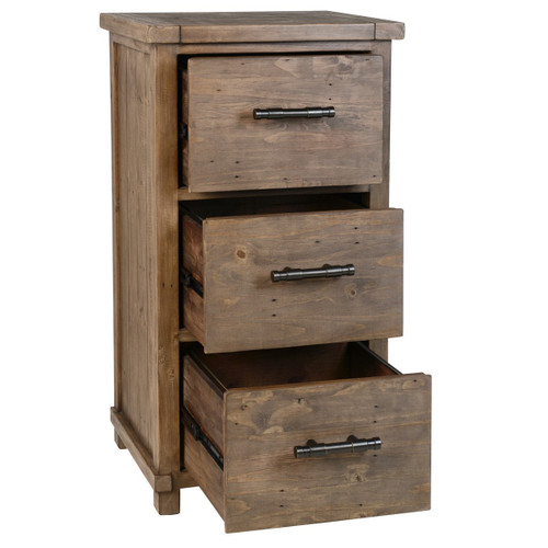 Farmhouse Reclaimed Wood 3 Drawers Filing Cabinet | Zin Home
