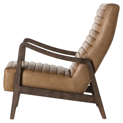 Chance Modern Camel Leather Lounge Chair Zin Home