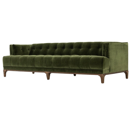 Dylan Mid-Century Modern Olive Green Velvet Tufted Sofa Dylan Mid-Century Modern Olive Green Velvet Tufted Sofa