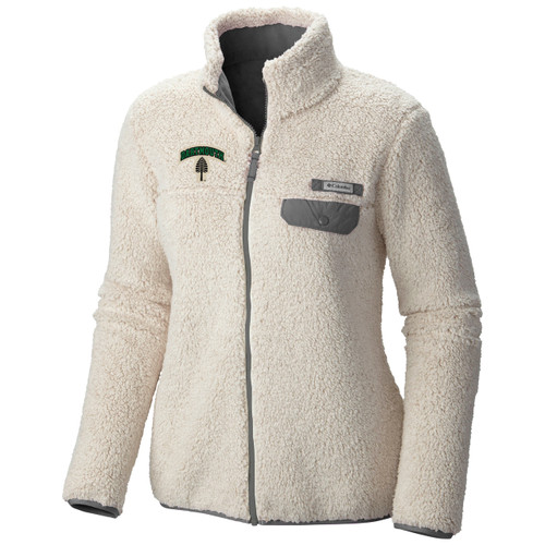 Women's chalk full zip fleece with 'Dartmouth' and lone pine of right side Women's chalk full zip fleece with 'Dartmouth' and lone pine of right side