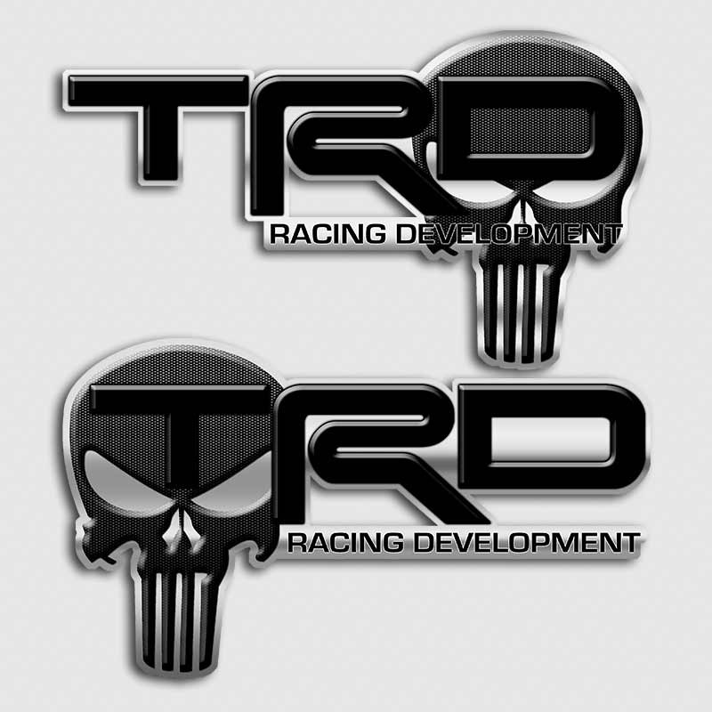 Black Edition Toyota Tundra TRD Punisher Skull Truck Decal Set