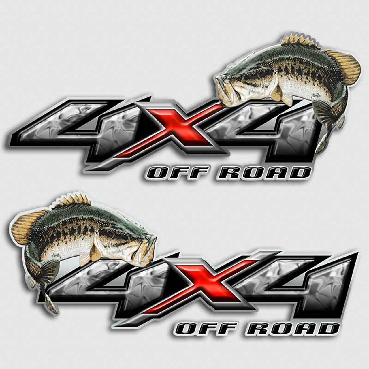 4x4 Bass Fishing Truck Decal Set | Off Road Chevy Fish ...