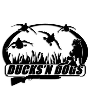 Download Ducks' n Dogs Hunting Sticker - Aftershock Decals