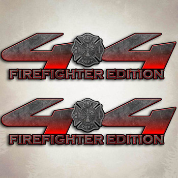 Red F-250 Firefighter Edition Truck Decals | 4x4 Fire Ford ...