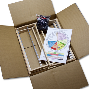 Contents: 4 frames each with two mounting bars, 80 lugged cell cups, two grafting tools, queen rearing timing dial, and instructions. Contents: 4 frames each with two mounting bars, 80 lugged cell cups, two grafting tools, queen rearing timing dial, and instructions.