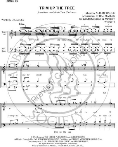 Trim Up The Tree (TTBB) (arr. Halleck Maples)-Download-UNPUB