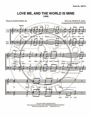 Love Me and the World is Mine (TTBB) (arr. Payne)