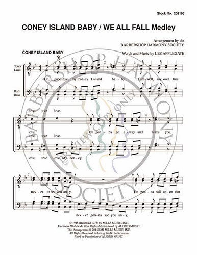Goodbye, My Coney Island Baby/We All Fall (TTBB) (arr. SPEBSQSA)